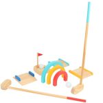 Tooky Toy Drewniany Zestaw do Gry w Golfa dla 2 Osób 13 el.