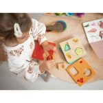 Tooky Toy Edukacyjne Pudełko Montessori Sorter Puzzle Liczydło Nauka Kolorów Ułamków 6w1 od 2 lat
