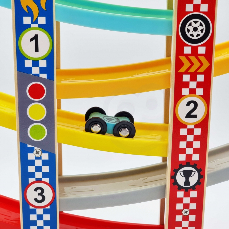 TOOKY TOY Kolorowa Zjeżdżalnia Tor Dla Samochodów TOOKY TOY Kolorowa Zjeżdżalnia Tor Dla Samochodów