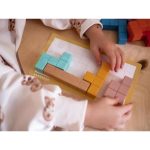 Tooky Toy Układanka Klocki Tetris 10 Poziomów Trudności 22 el.