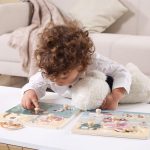 VIGA PolarB Drewniane Puzzle Pojazdy z Pinezkami