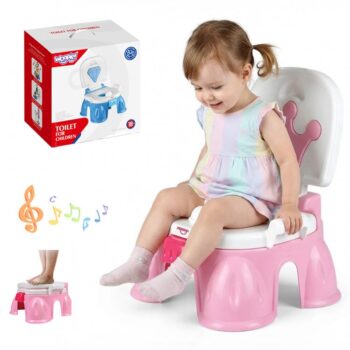 Pierwszy Nocnik 3w1 z Muzyką, Krzesełkiem i Stopniem WOOPIE BABY