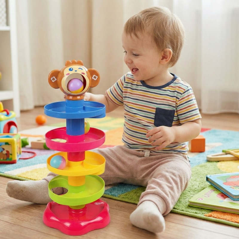 WOOPIE BABY Kulodrom Tor Kulkowy Zestaw Spirala + 3 Kulki WOOPIE BABY Kulodrom Tor Kulkowy Zestaw Spirala + 3 Kulki