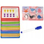 WOOPIE Zestaw Edukacyjny Nauka Liczenia Montessori Sorter Kolorów Morska Kraina 111 el.