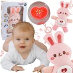 WOOPIE BABY Interaktywny Pluszak Przytulanka dla Niemowląt Światło Dźwięk Króliczek Usypiacz Różowy