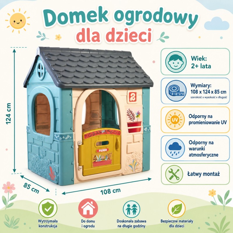 FEBER Domek Ogrodowy dla Dzieci Casual Skrzynka na Listy FEBER Domek Ogrodowy dla Dzieci Casual Skrzynka na Listy