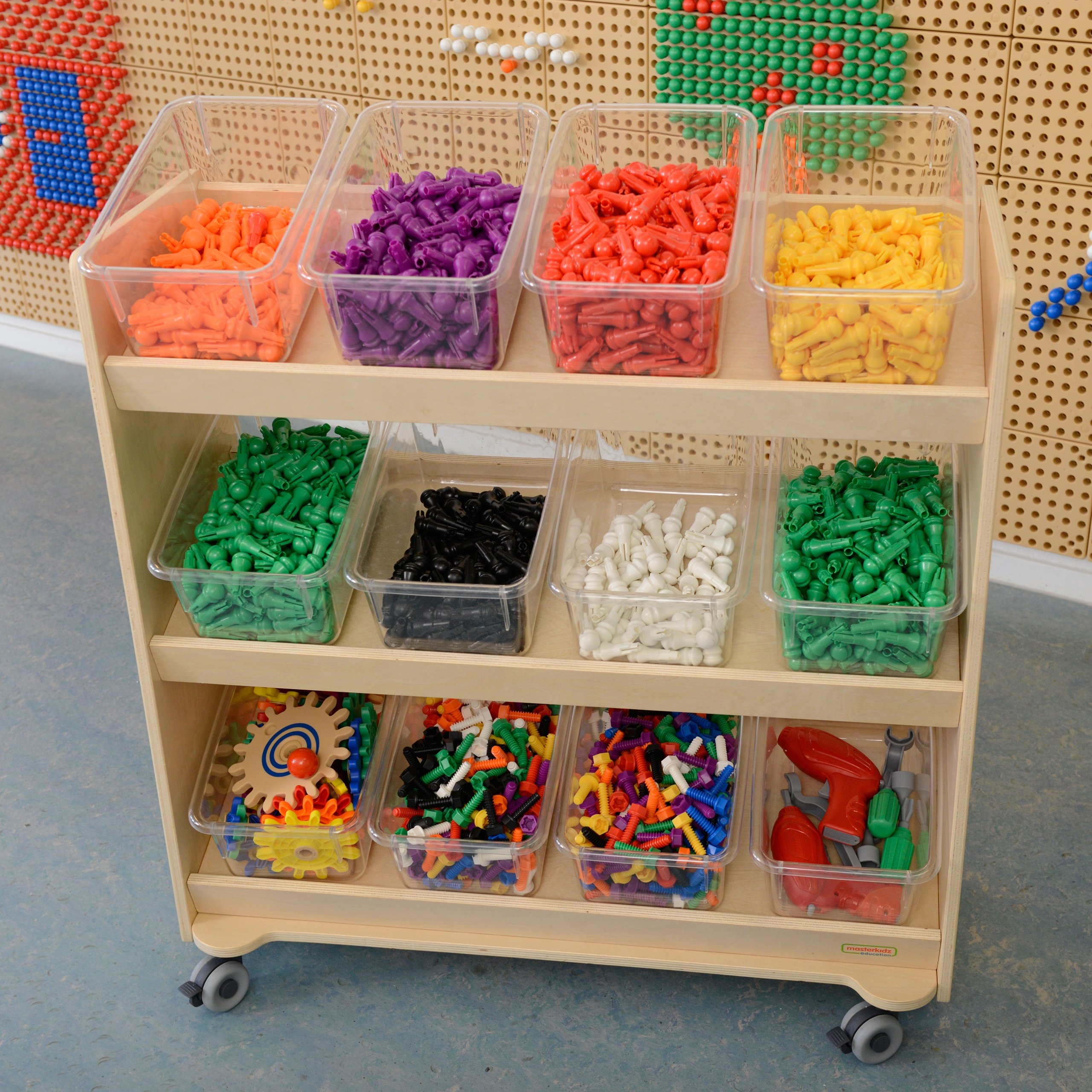 MASTERKIDZ Akrylowe Pojemniki Na Elementy Do Tablicy STEM 6 Sztuk MASTERKIDZ Akrylowe Pojemniki Na Elementy Do Tablicy STEM 6 Sztuk
