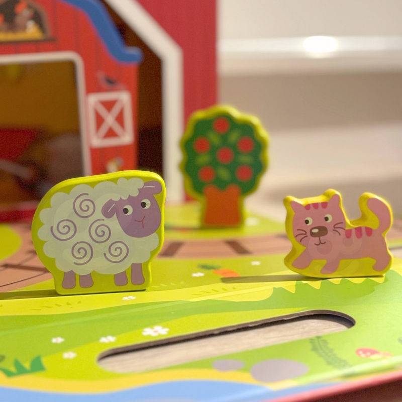 TOOKY TOY Drewniana Farma w Walizce Figurki Pojazdy TOOKY TOY Drewniana Farma w Walizce Figurki Pojazdy