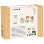 TOOKY TOY Drewniane Klocki Układanka Wieża Stacker Stosy Zwierzątka Montessori 13 el.