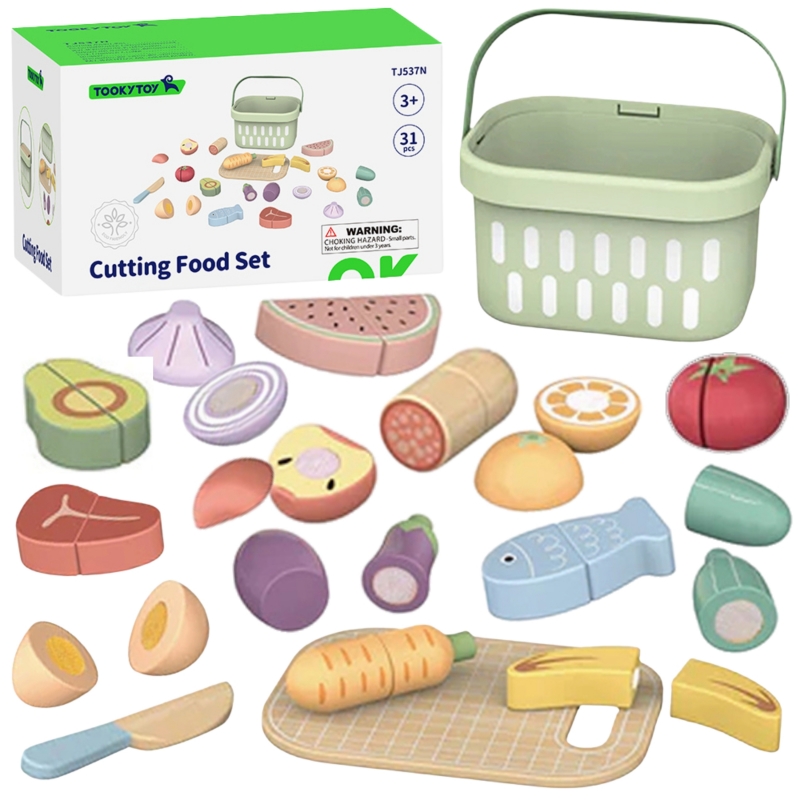 TOOKY TOY Drewniany Zestaw Żywność Warzywa Owoce TOOKY TOY Drewniany Zestaw Żywność Warzywa Owoce