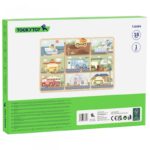 TOOKY TOY Labirynt Drewniany Pojazdy Układanka TOOKY TOY Labirynt Drewniany Pojazdy Układanka