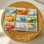 TOOKY TOY Labirynt Drewniany Pojazdy Układanka TOOKY TOY Labirynt Drewniany Pojazdy Układanka