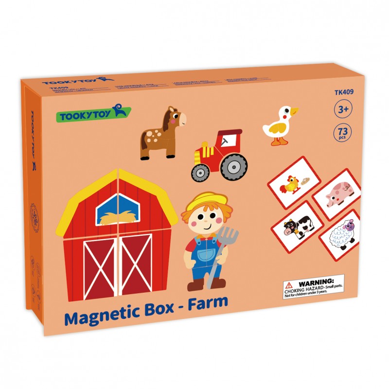 TOOKY TOY Układanka Magnetyczna Puzzle Montessori Pudełko Edukacyjne Farma 73 el. TOOKY TOY Układanka Magnetyczna Puzzle Montessori Pudełko Edukacyjne Farma 73 el.
