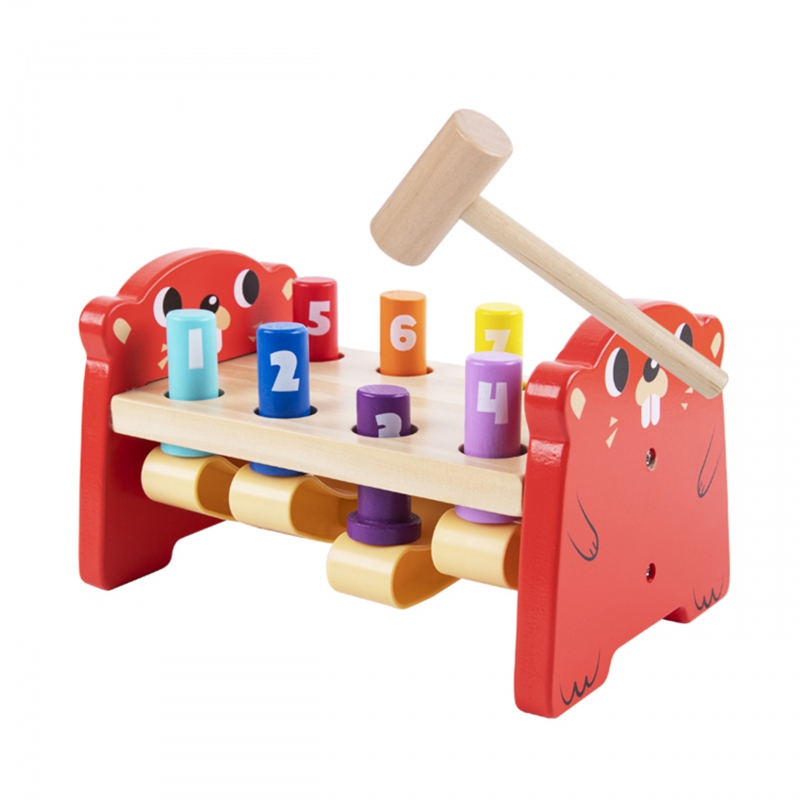 TOOKY TOY Wbijak Przebijak Drewniany Kolorowy TOOKY TOY Wbijak Przebijak Drewniany Kolorowy