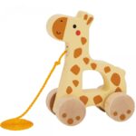 TOOKY TOY Żyrafka do Ciągnięcia Drewniana
