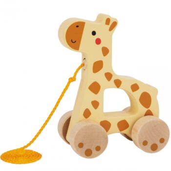 TOOKY TOY Żyrafka do Ciągnięcia Drewniana