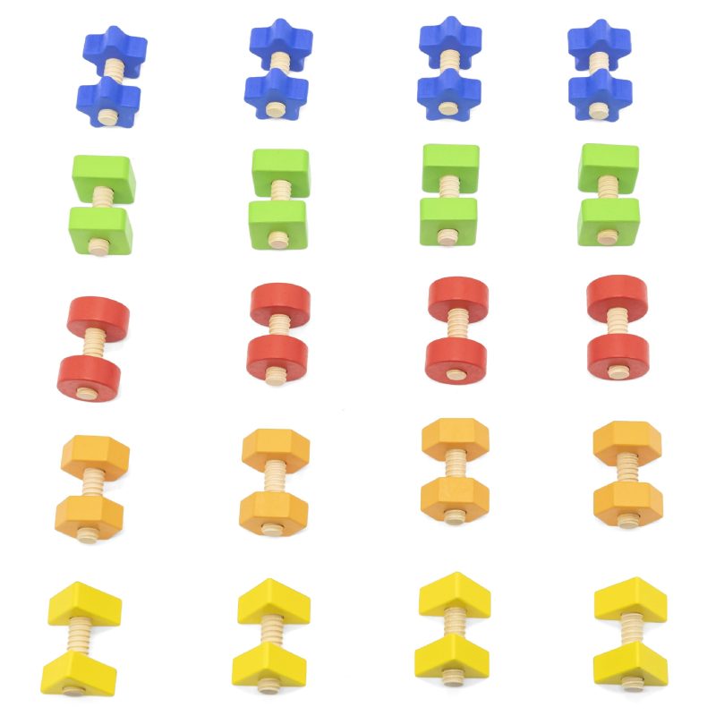 VIGA Nakrętki i Śrubki Dopasuj i Zakręcaj Zabawka Zręcznościowa VIGA Nakrętki i Śrubki Dopasuj i Zakręcaj Zabawka Zręcznościowa