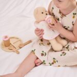 VIGA PolarB Drewniany Zestaw do Karmienia Lalki Torba - z Butelką i Śliniaczkiem