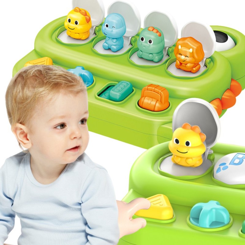 Zabawka Edukacyjna POP-UP z Wyskakującymi Dinozaurami WOOPIE BABY Zabawka Edukacyjna POP-UP z Wyskakującymi Dinozaurami WOOPIE BABY