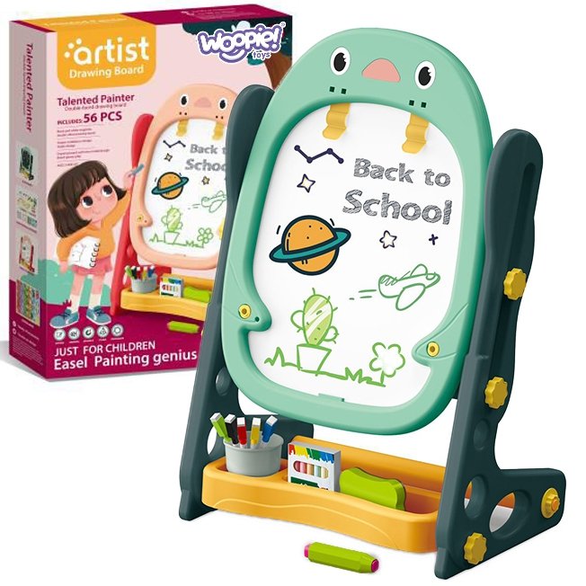 WOOPIE Dwustronna Tablica Magnetyczna do Rysowania i Nauki Liczb oraz Liter 56 el. WOOPIE Dwustronna Tablica Magnetyczna do Rysowania i Nauki Liczb oraz Liter 56 el.