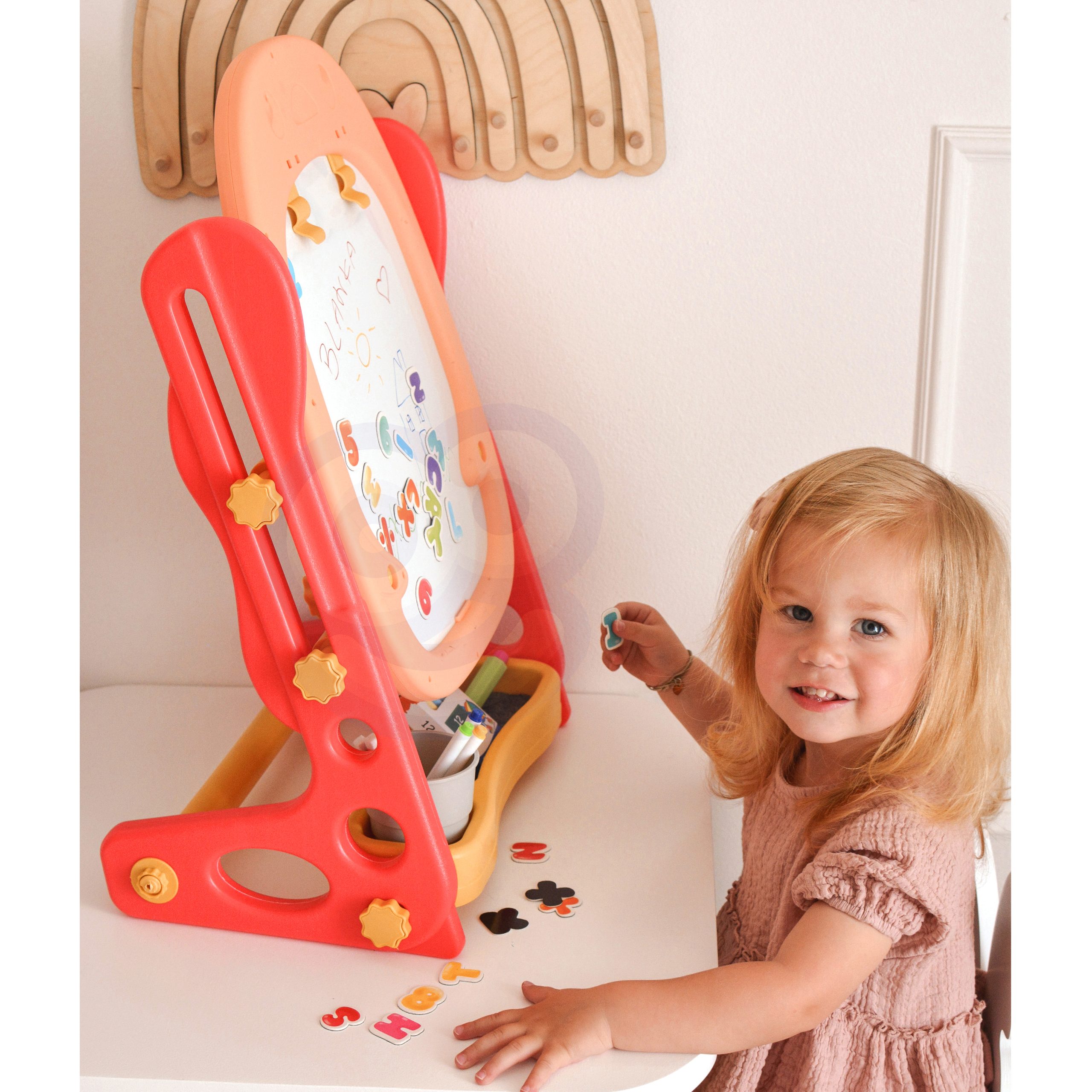 WOOPIE Dwustronna Tablica Magnetyczna do Rysowania i Nauki Liczb oraz Liter 56 el. WOOPIE Dwustronna Tablica Magnetyczna do Rysowania i Nauki Liczb oraz Liter 56 el.