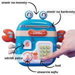 WOOPIE Elektroniczna Skarbonka Sejf Bankomat na Pin Kod Dostępu Krab Plecak Niebieski WOOPIE Elektroniczna Skarbonka Sejf Bankomat na Pin Kod Dostępu Krab Plecak Niebieski