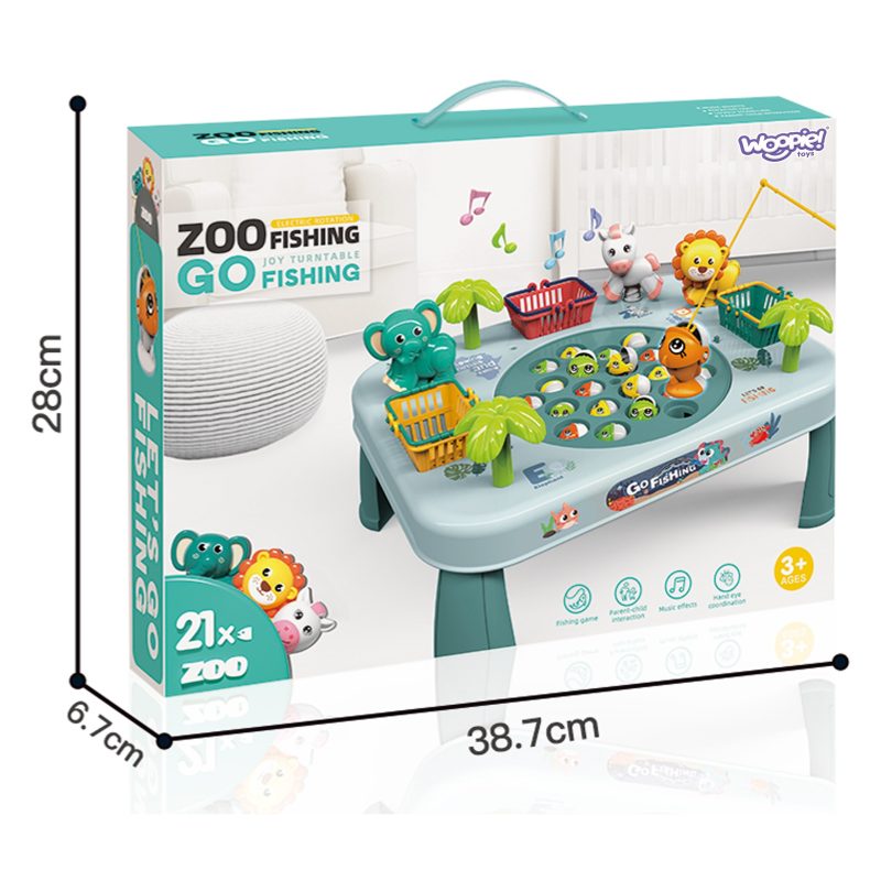WOOPIE Gra Zręcznościowa Łowienie Ryb Interaktywny Stolik Zielony WOOPIE Gra Zręcznościowa Łowienie Ryb Interaktywny Stolik Zielony