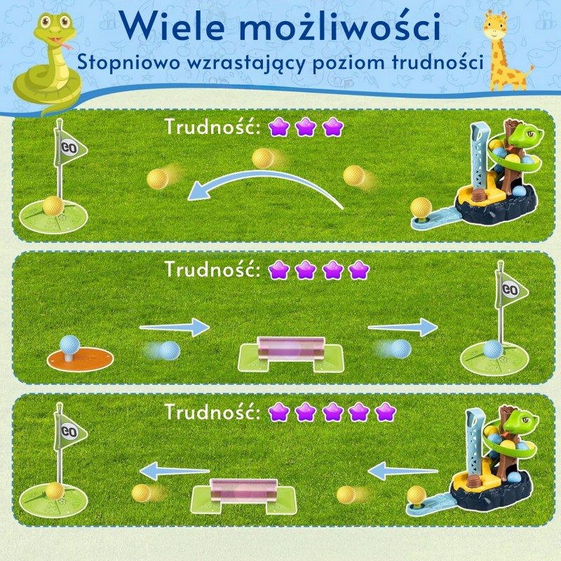 WOOPIE Gra Zręcznościowa Mini Golf SNAKE GOLF WOOPIE Gra Zręcznościowa Mini Golf SNAKE GOLF