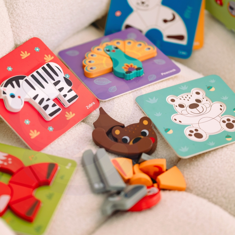 WOOPIE GREEN Układanka Drewniana Klocki Zwierzątka Montessori FSC WOOPIE GREEN Układanka Drewniana Klocki Zwierzątka Montessori FSC