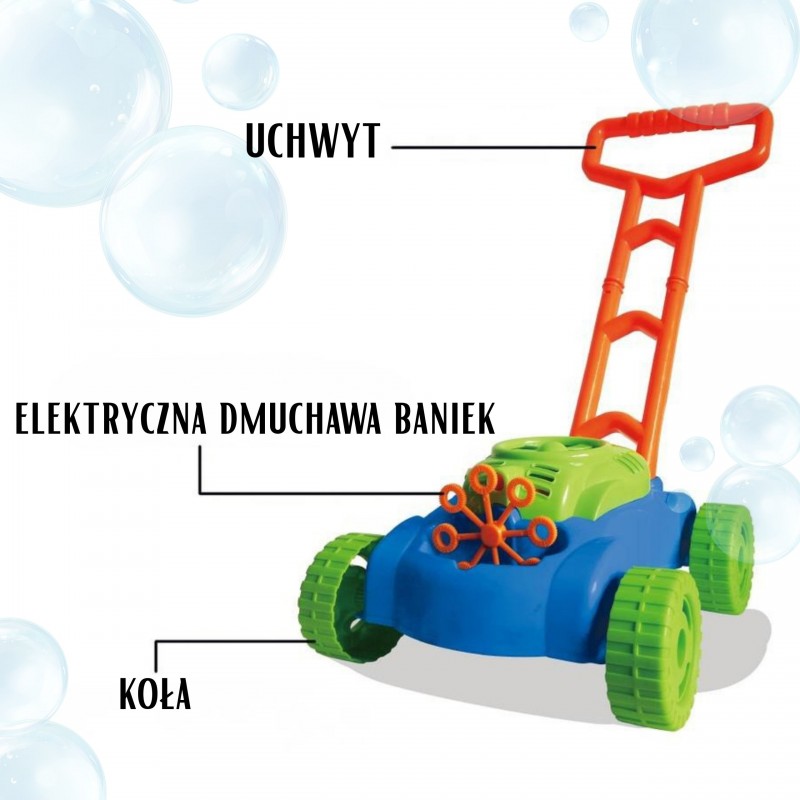 WOOPIE Kosiarka Bańki Mydlane Dźwięki Płyn WOOPIE Kosiarka Bańki Mydlane Dźwięki Płyn