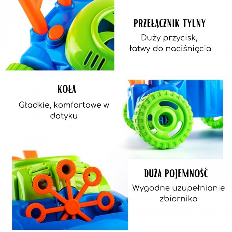 WOOPIE Kosiarka Bańki Mydlane Dźwięki Płyn WOOPIE Kosiarka Bańki Mydlane Dźwięki Płyn