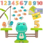 WOOPIE Waga Szalkowa Równoważnia Gra Łowienie Dinozaurów Rybek Nauka Liczydło WOOPIE Waga Szalkowa Równoważnia Gra Łowienie Dinozaurów Rybek Nauka Liczydło