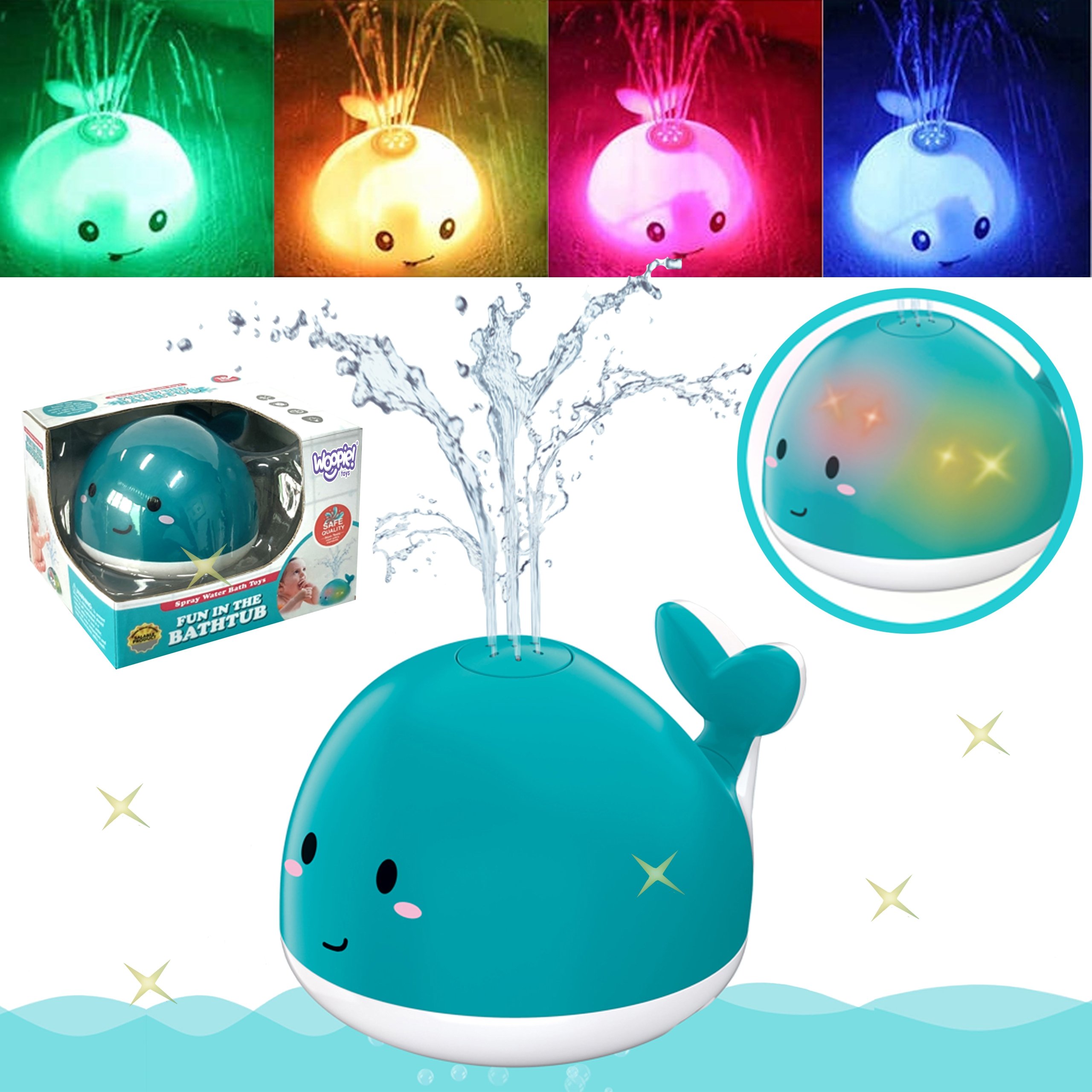 WOOPIE Wielorybek Fontanna Zabawka do Kąpieli - Niebieski WOOPIE Wielorybek Fontanna Zabawka do Kąpieli - Niebieski