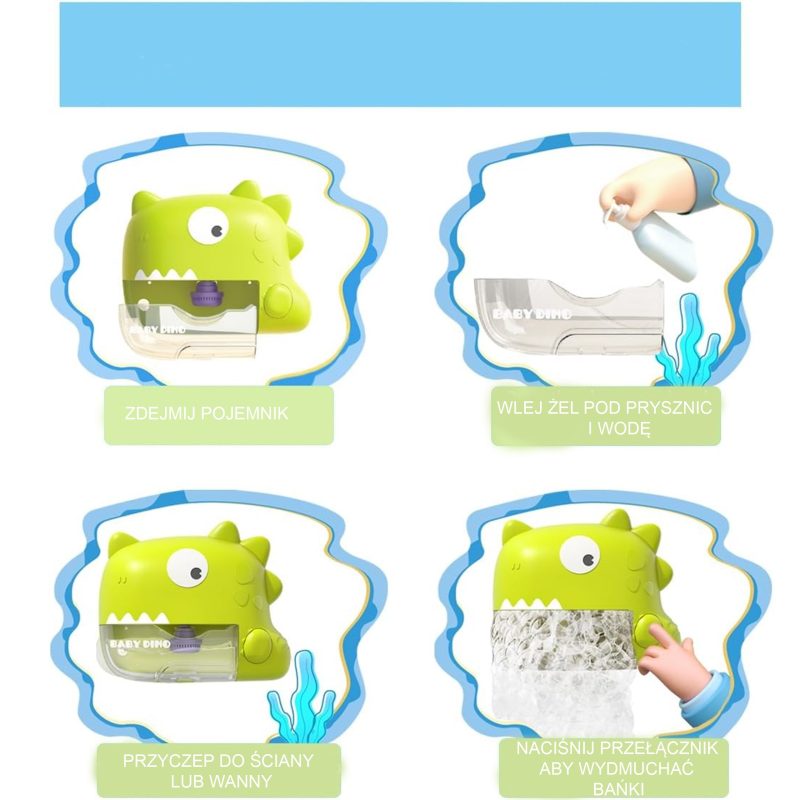 WOOPIE Zabawka do Kąpieli Dinozaur do Robienia Piany Zielony WOOPIE Zabawka do Kąpieli Dinozaur do Robienia Piany Zielony