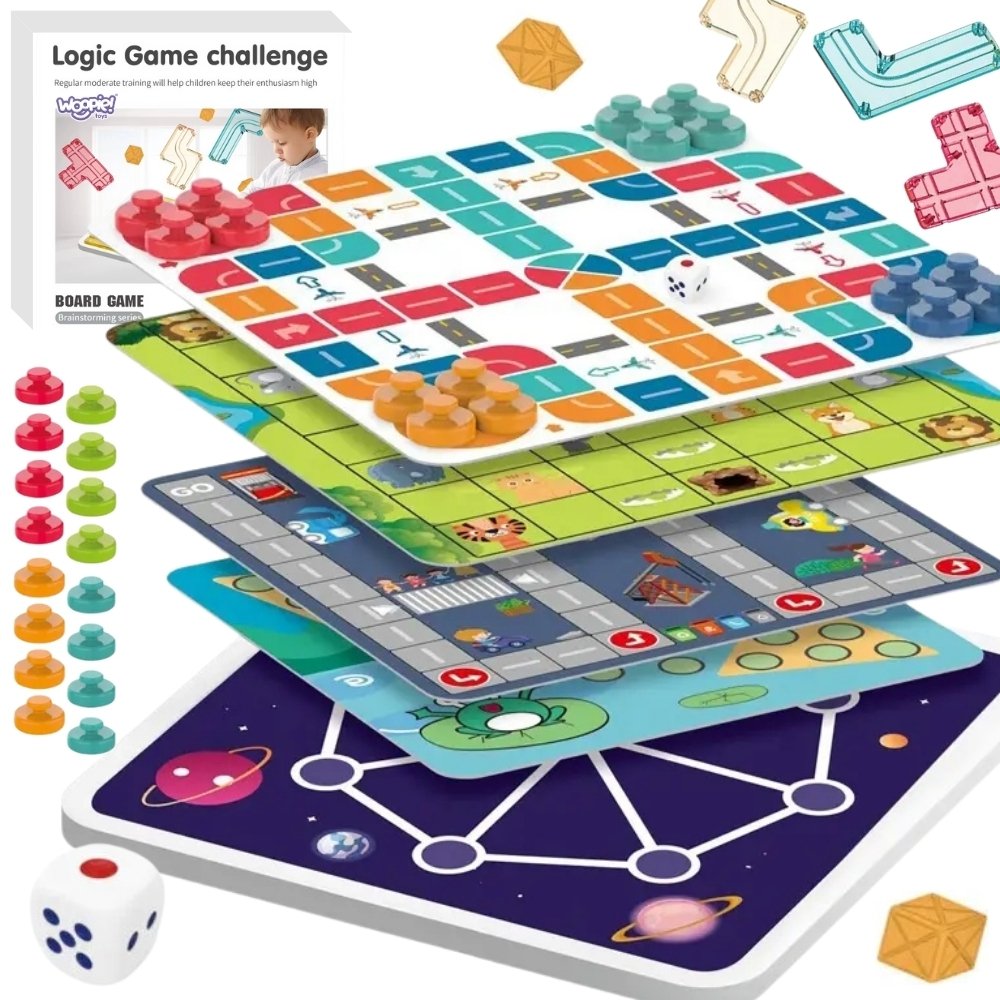 WOOPIE Zestaw Gier Planszowych Logicznych 10w1 WOOPIE Zestaw Gier Planszowych Logicznych 10w1
