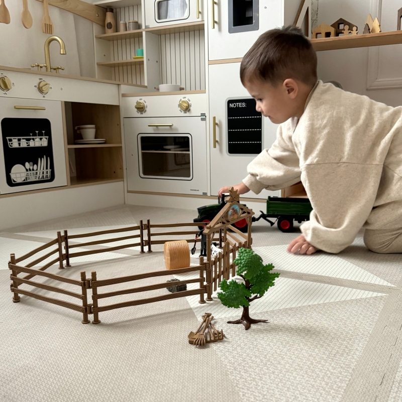 WOOPIE Zestaw Mini Farma Traktor Zwierzęta Osada Farma Rolnik 1:24 WOOPIE Zestaw Mini Farma Traktor Zwierzęta Osada Farma Rolnik 1:24