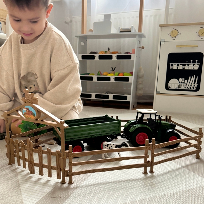 WOOPIE Zestaw Mini Farma Traktor Zwierzęta Osada Farma Rolnik 1:24 WOOPIE Zestaw Mini Farma Traktor Zwierzęta Osada Farma Rolnik 1:24