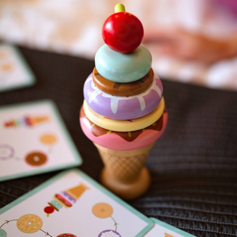 Woopie Green Drewniane Lody Ukladanka Montessori Cukiernia 12 El Fsc 3