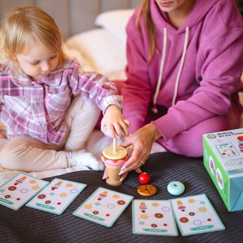 Woopie Green Drewniane Lody Ukladanka Montessori Cukiernia 12 El Fsc 4