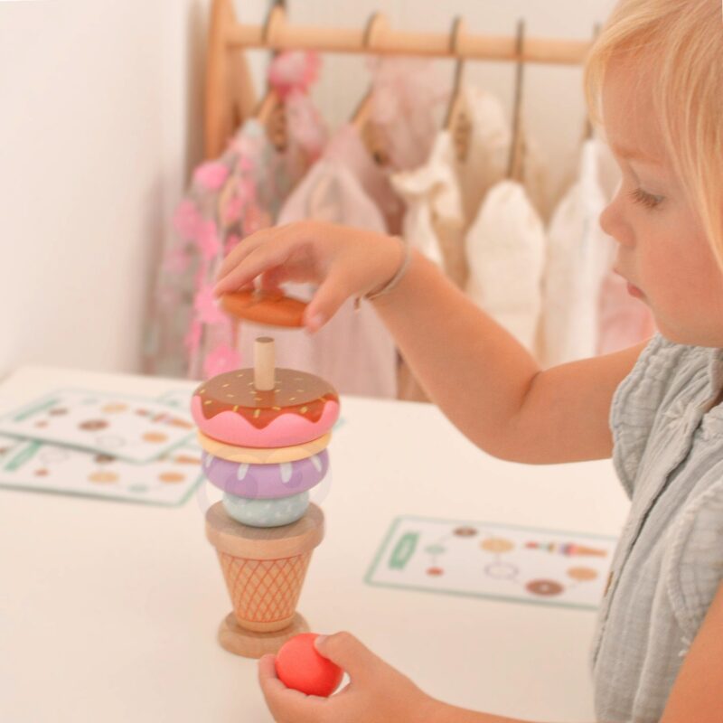 Woopie Green Drewniane Lody Ukladanka Montessori Cukiernia 12 El Fsc 5