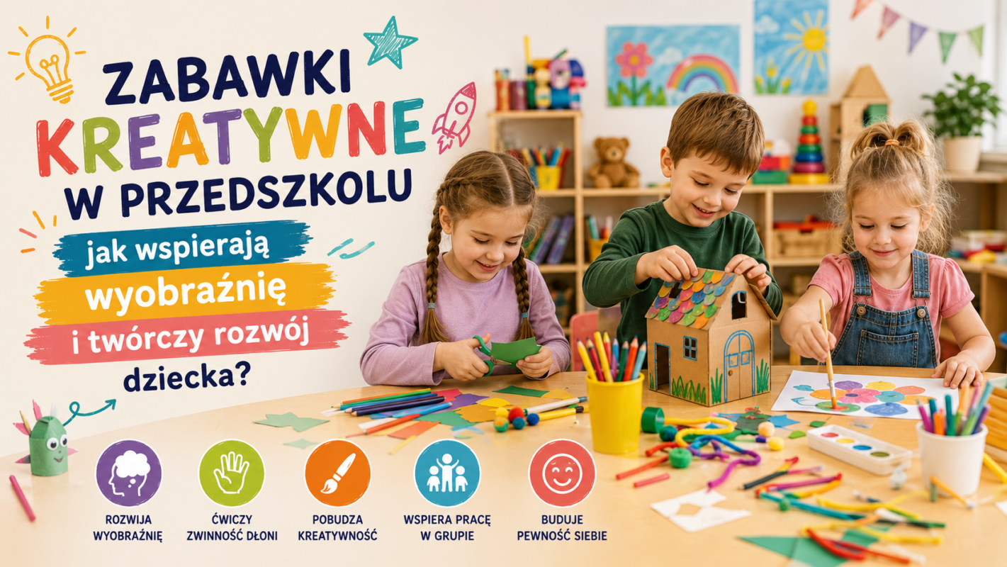Zabawki kreatywne w przedszkolu – jak wspierają wyobraźnię i twórczy rozwój dziecka