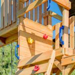 AXI Mitch play tower - Duży Plac Zabaw Drewniany Zjeżdżalnia Hustawki Ścianka Wspinaczkowa + Wieża