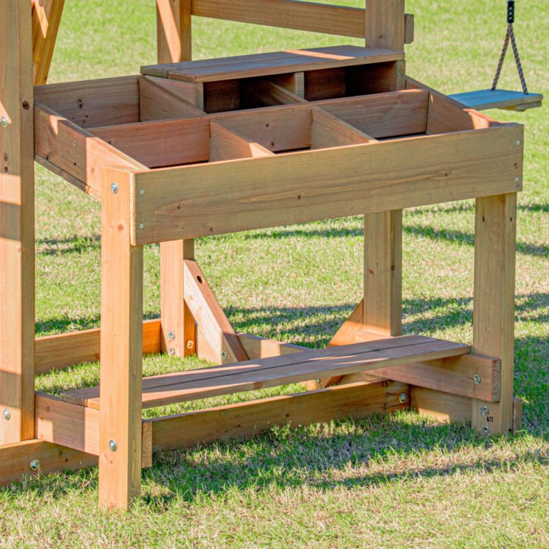AXI Mitch play tower - Duży Plac Zabaw Drewniany Zjeżdżalnia Hustawki Ścianka Wspinaczkowa + Wieża