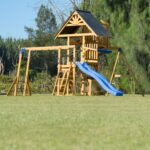 AXI Mitch play tower - Duży Plac Zabaw Drewniany Zjeżdżalnia Hustawki Ścianka Wspinaczkowa + Wieża