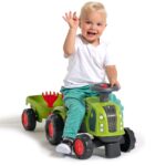 FALK Jeździk Claas 470 Arion Zielony z Przyczepką  + Zestaw do piasku FALK Jeździk Claas 470 Arion Zielony z Przyczepką  + Zestaw do piasku