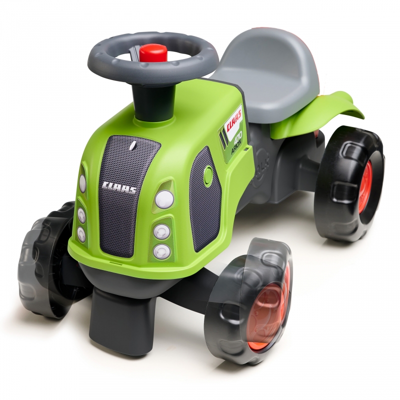 FALK Jeździk Claas 470 Arion Zielony z Przyczepką + Zestaw do piasku FALK Jeździk Claas 470 Arion Zielony z Przyczepką + Zestaw do piasku