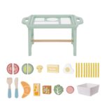 WOOPIE GREEN Zestaw Śniadaniowy z Tacą i Akcesoriami Serwis Pastelowy