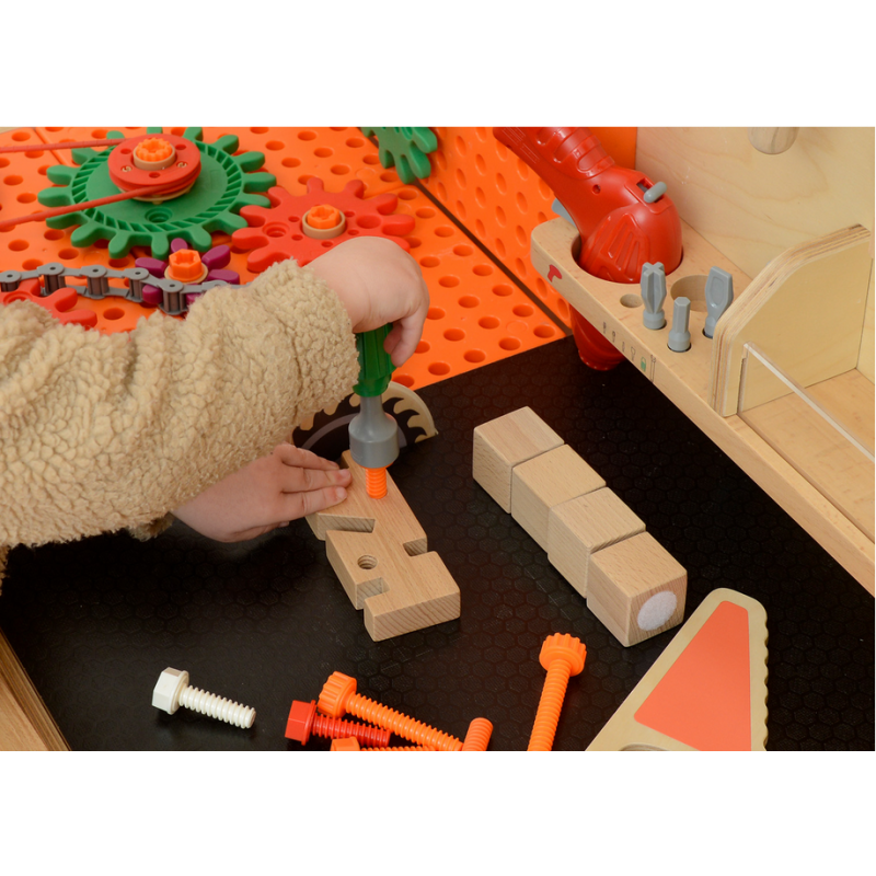 MASTERKIDZ Drewniany Warsztat XXL Montessori STEM z Narzędziami + Akcesoria MASTERKIDZ Drewniany Warsztat XXL Montessori STEM z Narzędziami + Akcesoria