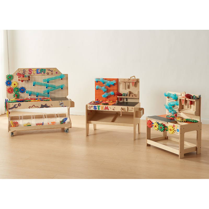 MASTERKIDZ Drewniany Warsztat XXL Montessori STEM z Narzędziami + Akcesoria MASTERKIDZ Drewniany Warsztat XXL Montessori STEM z Narzędziami + Akcesoria