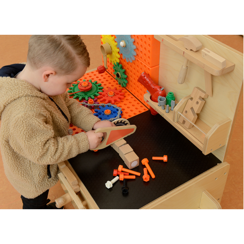 MASTERKIDZ Drewniany Warsztat XXL Montessori STEM z Narzędziami + Akcesoria MASTERKIDZ Drewniany Warsztat XXL Montessori STEM z Narzędziami + Akcesoria